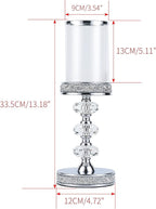 Candle Holder, Pillar Candle Holders, Crystal Candlesticks Holder for Wedding, Parties, Events, Chirstmas,Home Decor, Table Centerpieces CH048LD