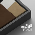 SIGNWIN Framed Canvas Print Wall Art Bold Geometric Shapes Modern Black, White, and Brown Abstract Photography Modern Art Minimalist Black and White for Living Room, Bedroom, Office - 16"x24"x3 Black