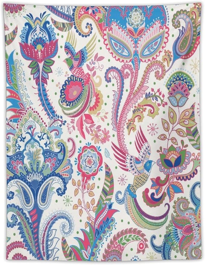 ICMOLYYENLO Boho Green Leaves Tapestry, Mid Century Abstract Tropical Palm Leaves Modern Minimalist Geometric Wall Hanging, Neutral Home Decor Art for Living Room Bedroom Dorm 60x60 Inch