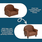 Children's Factory As We Grow Chair and Couch, Flexible Seating for Daycare or Preschool, Kids Reading Couch, Playroom Furniture, Walnut