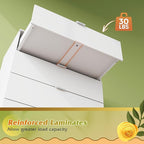 WLIVE 4 Drawer Dresser for Bedroom, White Tall Dresser, Modern Wood Dressers with Sturdy Metal Handle, Small Chest of Drawers for Living Room, Hallway