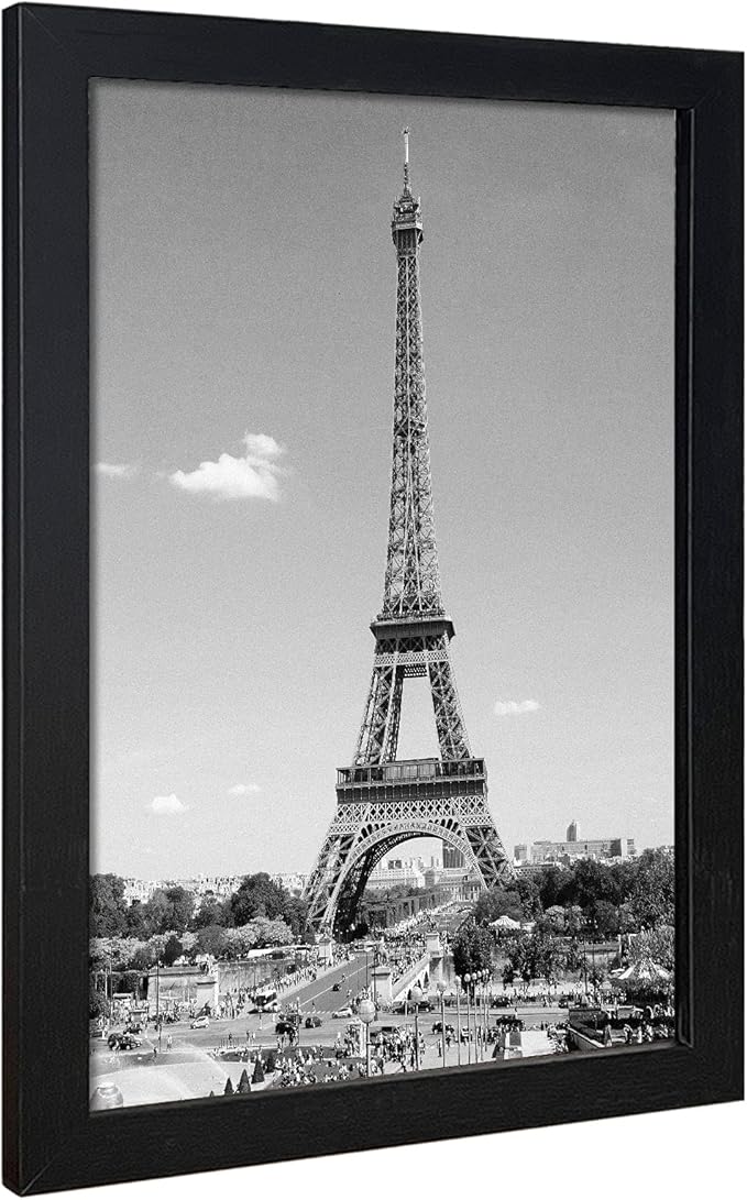 VCK Poster Frames 13x19 Black 3 Pack, Solid Wood Picture Frames for Wall Mounting Hanging Art and Puzzle Frame