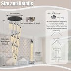 Black Chandeliers for Living Room 38-Lights Modern Crystal Light Extra Large Chandelier Light Fixture Entryway Foyer High Ceiling Chandelier Lighting with Sloping Ceiling