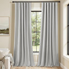 MIULEE 100% Blackout Curtains 120 Inch Long 2 Panels for Bedroom, Thick Luxury Faux Linen Black Out Curtain Room Darkening Back Tab Pleat Window Textured Drapes with Hooks for Living Room, Gery