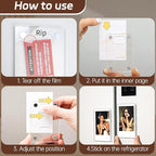 10Pack Magnetic Mini 2x3 Acrylic Picture Frames, Refrigerator Photo Frame Horizontal Vertical Compatible with Fujifilm Instax Polaroid Mini Film for Home Fridge Locker