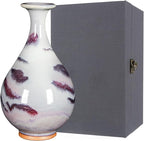 Ceramic Vase Living rRoom Home Decoration Ornament Hand-Painted Landscape Flower Vase Art Collectible (8.47x4.72in)