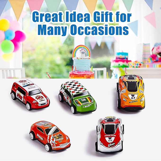 ZHFUYS 36PCS Metal Pull Back Cars Toy for Kids, Toy Cars for Kids Ages 3-8, Race Cars Party Favors for Kid Toys, Party Favors Birthday Gift for Boys Girls