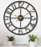 20 Inch Large Oversized Wall Cocks for Living Room Decor,Battery Operated Silent Non Ticking,Vintage Rustic Big Arabic Numeral Metal Wall Clock for Kitchen,Bedroom,Office,Dinng Room