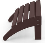 WestinTrends Outdoor Ottoman, Patio Adirondack Ottoman Foot Rest, All Weather Poly Lumber Folding Foot Stool for Adirondack Chair, Widely Used for Outside Porch Pool Lawn Backyard, Dark Brown