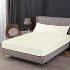 Tencel Sheets 3 Piece for Twin XL Bed - 100% Eucalyptus Lyocell Twin XL Sheets Set - Soft, Cooling & Breathable for Hot Sleepers - 16” Deep Pockets Hotel Quality Bedding Set - Ivory