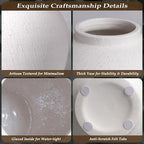 Large Ceramic Vase White Flower Vase,9.8 Inch Tall Big Vase for Home Decor,Minimalist Farmhouse Decorative Vase for Living Room,Dining Table,Bedroom,Kitchen,Entryway,Christmas