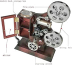 POPgifts Movie Projector Music Box, Mini Antique Vintage Craft Music Box Plays Tune for Elise Movie Theater Hollywood Theme Party Decoration for Cinema Time Bridal Shower Birthday Party Favor Supplies