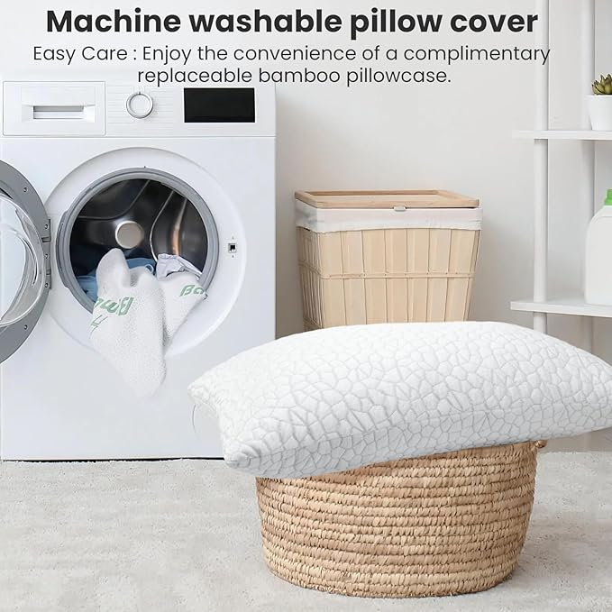 High Cooling Pillow for Hot Sleepers Bed Pillow for Side Sleepers Memory Foam Neck Pillow King Size Pillows with 2 Extra Fill