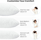 High Cooling Pillow for Hot Sleepers Bed Pillow for Side Sleepers Memory Foam Neck Pillow King Size Pillows with 2 Extra Fill