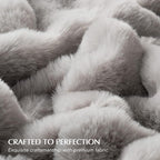 EVERGRACE Ultra Soft Luxury Fluffy Ridgeline Faux Rabbit Fur Throw Blanket, Thick Warm Bubble Throw for Bed, Cozy Plush Reversible Blankets for Couch, Chair, Sofa, Taupe, 60x80 Inches, 870 GSM