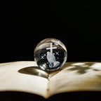 60mm 3D Laser Engraved Hand Holding A Cross Crystal Ball Figurine with Stand Christian Collectible Decoration for Home Office Praying Religious Gifts for Women