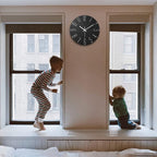 Wall Clock, Silent Clock, Wall Clocks Battery Operated， 12 inch Modern Wall Clock, Suitable for Offices, Living Rooms, Kitchens, Homes, Schools (Black)