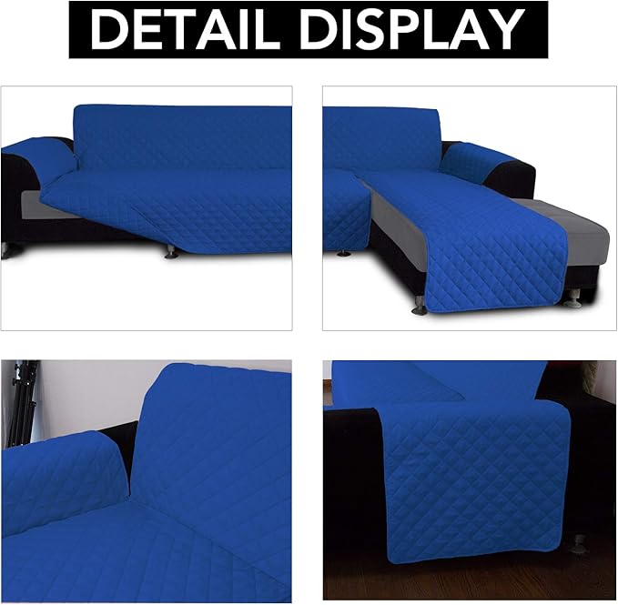 Easy-Going Sofa Slipcover L Shape Sofa Cover Sectional Couch Cover Furniture Protector Mat for Pets Dog Cat (X-Large, ClassicBlue/ClassicBlue)