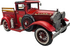 YCHTEWY-Iron Classic Red Truck Pick-up Model Collectible Vehicle Decoration, Metal Truck Christmas Decor ，Unique Blend of Vintage, Rustic, Farmhouse Truck Decor for Table Top Decor. (B)…