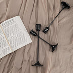 Candle Holder 3 PCS Candlestick Holders, Black Taper Candle Stick Holder, Modern Decorative Centerpiece, Halloween Decor, Gift for Home Fireplace Housewarming Candelabra Décor