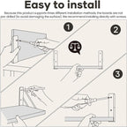 BAYKA Wall Shelves for Bedroom Decor, Floating Wall Shelves for Living Room Kitchen Storage, Wall Mounted Rustic Wood Floating Shelves for Kids Books, Corner Shelf for Bathroom(Rustic Brown，Set of 4)