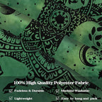 Lunerfex Tree of Life Mandala Tapestry Boho Tapestry for Bedroom Green Tapestries Wall Hanging Living Room Wall Art and Home Decor 70x90