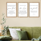 FZMHASLWW The Lord Your God Is Good Sign Bible Verses Wall Decor 16"X11" Set of 3 Christian Scripture Prayer Inspirational Motivational Quotes Family Framed Wall Art (Wood)