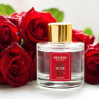 Reed Diffuser Set - 3.38 fl oz （100ml） Rose Home Fragrance Reed Diffuser for Bathroom Shelf Decor 6 Reed Stick