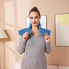 Ruqiji Neck&Shoulder&Back Heating Pad, Pain Relief for Back/Neck/Shoulders/Menstrual Pain, Christmas Gifts for Women Men Mom Dad (01-Light Blue, 19" x 24")