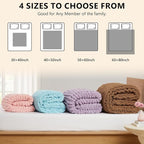 L'AGRATY Chenille Chunky Knit Blanket, Light Blue, 60x80, Heavyweight Throw Blanket for Home Decor