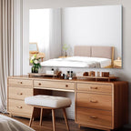 Large Frameless Mirror, 55x36 Frameless Bathroom Mirrors for Over Sink, Upgraded Shatterproof Rectangular Wall Mirror for Bathroom,Bedroom,Living Room and Entryway