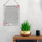 Qious Inspirational Signs Gift Farmhouse Desiderata Go Placidly Amid the Noise and the Haste Wooden Hanging Sign Rustic Wall Art Home Living Room Decoration 10 x 8 Inches