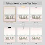 SIGNWIN Adhesive Canvas Poster Collage Print Gallery Set 1980s Retro Miami Beach Landscape Nature Wilderness for Living Room, Bedroom, Office - 11"x14"x4