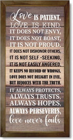 Love is Patient Love is Kind Wall Art, 1 Corinthians 13 Wall Art, God Walls Decor, Hanging Frame Bible Verses Walls Décor, Christian Gift