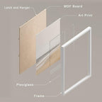 SIGNWIN Framed White Minimalist Ocean Beach Seashore Scenic Wall Art, Set of 4 Landscape Colorful Wall Decor Prints, Nature Wilderness Wall Décor for Living Room, Bedroom - 12"x16" White