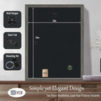 VCK 18x24 Frame Set of 3, Gray Solid Wood Poster Picture Frame, Exclusive Wood Grain, Wall Gallery Frame