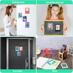 30 Pack Magnetic Photo Picture Frame Cute Mini Table Photo Frame Holder 3 Inches Plastic Colorful Photo Display Compatible with Fujifilm Instax for Fridge Refrigerator Office (Multicolor)