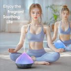 500ML Essential Oil Diffuser: Aroma Diffuser with Remote Control for Hotel Spa Yoga Room Humidifier with 14 Colors LED Night Light for Bedroom Home Relaxation, Black