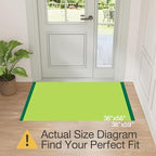 LUMI Ultra Thin Door Mat for Entryway,36"x59" Low Profile Non Slip Rubber Backing Indoor Doormat, Easy Clean Welcome Entrance Mat for Inside House, Patio, Greenish Grey