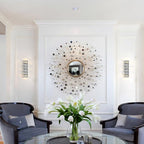 6 Layer Chrome Crystal Wall Sconce, Modern Wall Lamp Light Fixture for Bathroom Vanity, Stairway, Kitchen, Living Room, Bedroom, Hallway