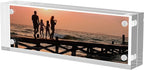 2x6 Acrylic Pictures Frames, Transparent 2 Sided Ticket Frame Postcard Frame, Tabletop Small Tiny Acrylic Magnetic Picture Frames for Family, 12 + 12MM Thickness…