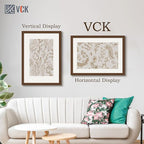 VCK 20x28 Picture Frame 3 Pack, Brown Wood Poster Frame with Exclusive Wood Grain, Wall Mounting Hanging