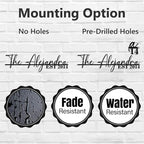 Personalized Family Name Sign | Custom Metal Sign | Metal Wall Art | Last Name Signs for Home | Wall Decor | Split Letter Monogram Sign | Home Letters | Wedding Gift | Housewarming Couples Gift