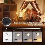Desk Lamps, Table Lamps for Bedrooms with 2 USB Port, Stepless Dimmable Bedside Lamps, Adjustable Gooseneck Lamp for Living Room, Small Lamps for Office Reading, Nightstand Lamps with 5W LED Bulb