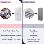 71" Storage Cabinet, Metal Pantry Cabinet, Kitchen Pantry Storage Cabinets with Doors and 4 Shelves, Cabinets for Laundry Room, Living Room, Dinning Room, Assembly Required, White