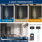 3 Light Black Pendant Lighting Mini Chandelier for Kitchen Island Modern Crystal LED Pendant Light Adjustable Dimmable Pendant Light Fixture for Dinning Room Bedroom Ceiling Hanging Lights 2700K 6000K