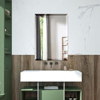 Mirrorons Beveled Mirror, Bathroom Mirrors for Wall 20" x 28", Frameless Rectangle Bathroom Mirror with Beveled Edge, Hangs Horizontally or Vertically, Upgraded Packing