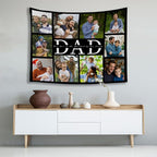 Custom Tapestry For Wall Bedroom Custom Backdrop Personalized Image Text Photo Customized Funny Tapestry Banners And Signs Dad's Day Horizontal Tapestrys