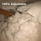 Shatex Curved Firm Pillow Queen Size 28 x 20 inch, Bed Pillow with Adjustable Insert Provides Stronger Support - for Back, Stomach & Side Sleepers.