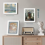 8x10 Picture Frame Set - 3 Pack, Textured White Solid Wood, HD Tempered Glass, Gallery Photo Frame, Table or Wall Display